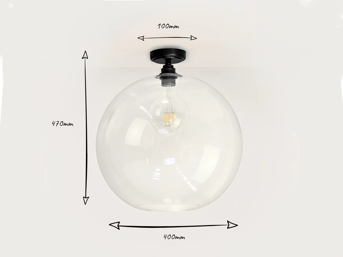 Fixed Arthur with 40cm Apothecary Glass Shade