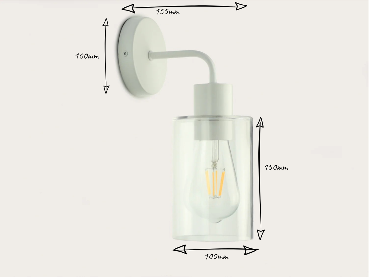 Fergus Wall Light with Indie Small Glass Shade