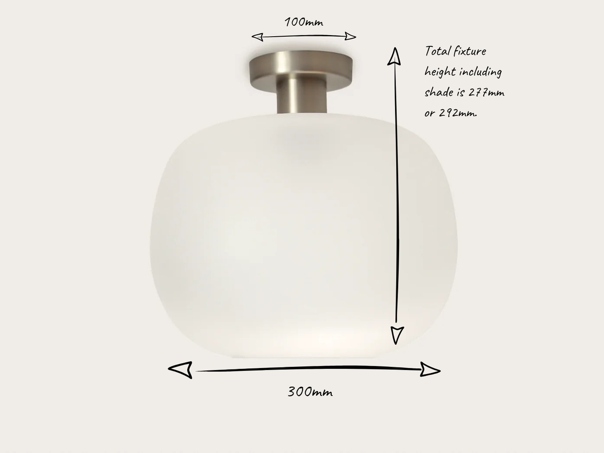 Fixed Fergus with Hikari Frost Glass Shade