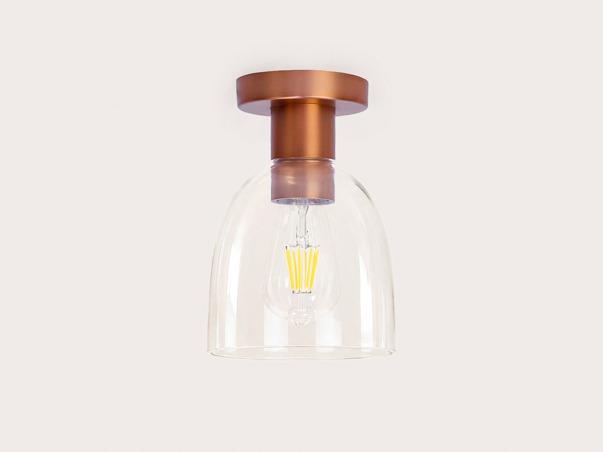 Fixed Fergus with 14cm Glass Cloche Shade