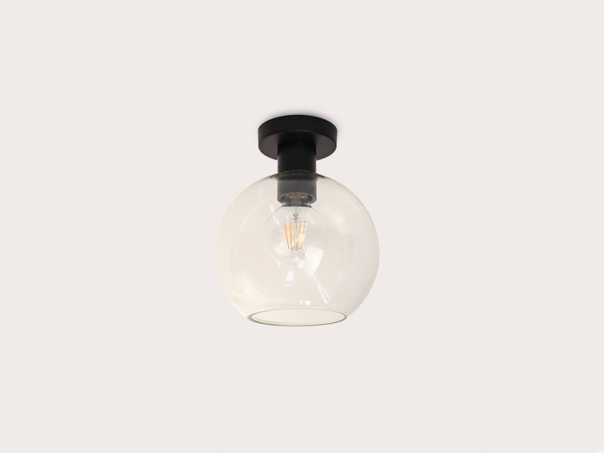 Fixed Fergus with Apothecary 20cm Round Glass Shade