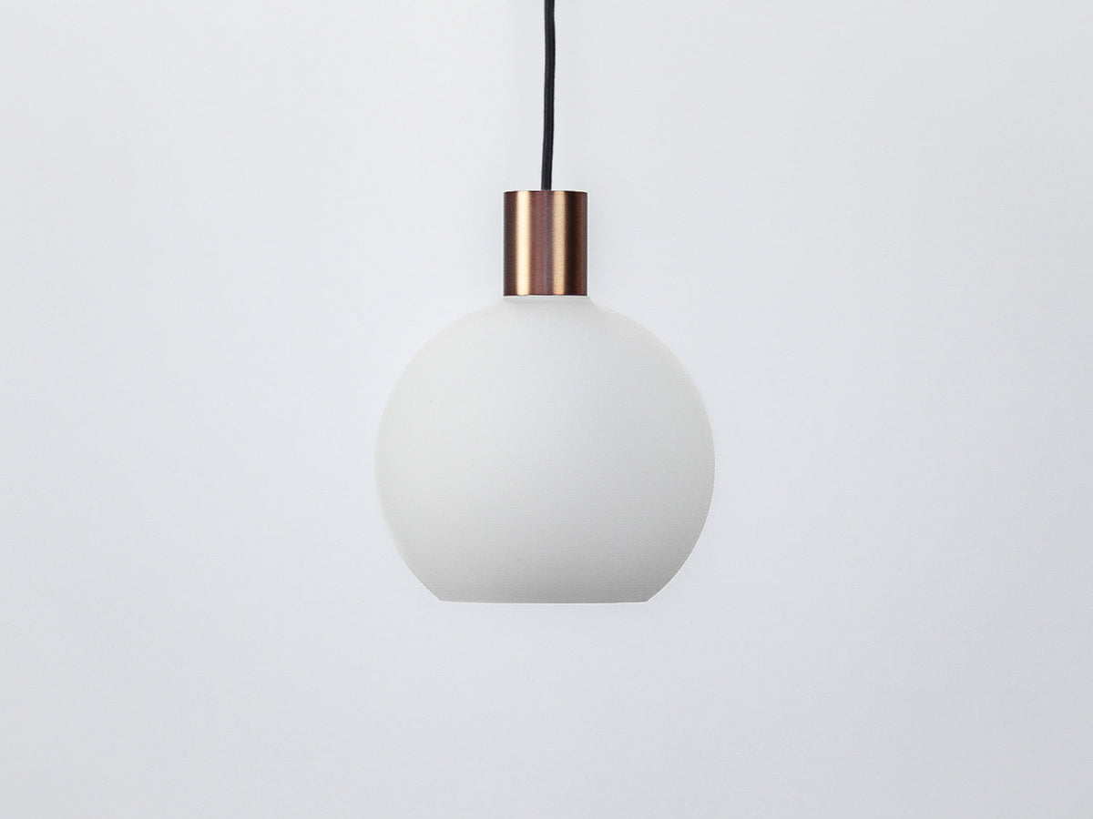 Apothecary 20cm Round Opal Glass Fergus Pendant