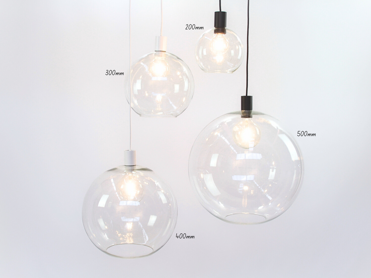 Apothecary 30cm Round Glass Fergus Pendant