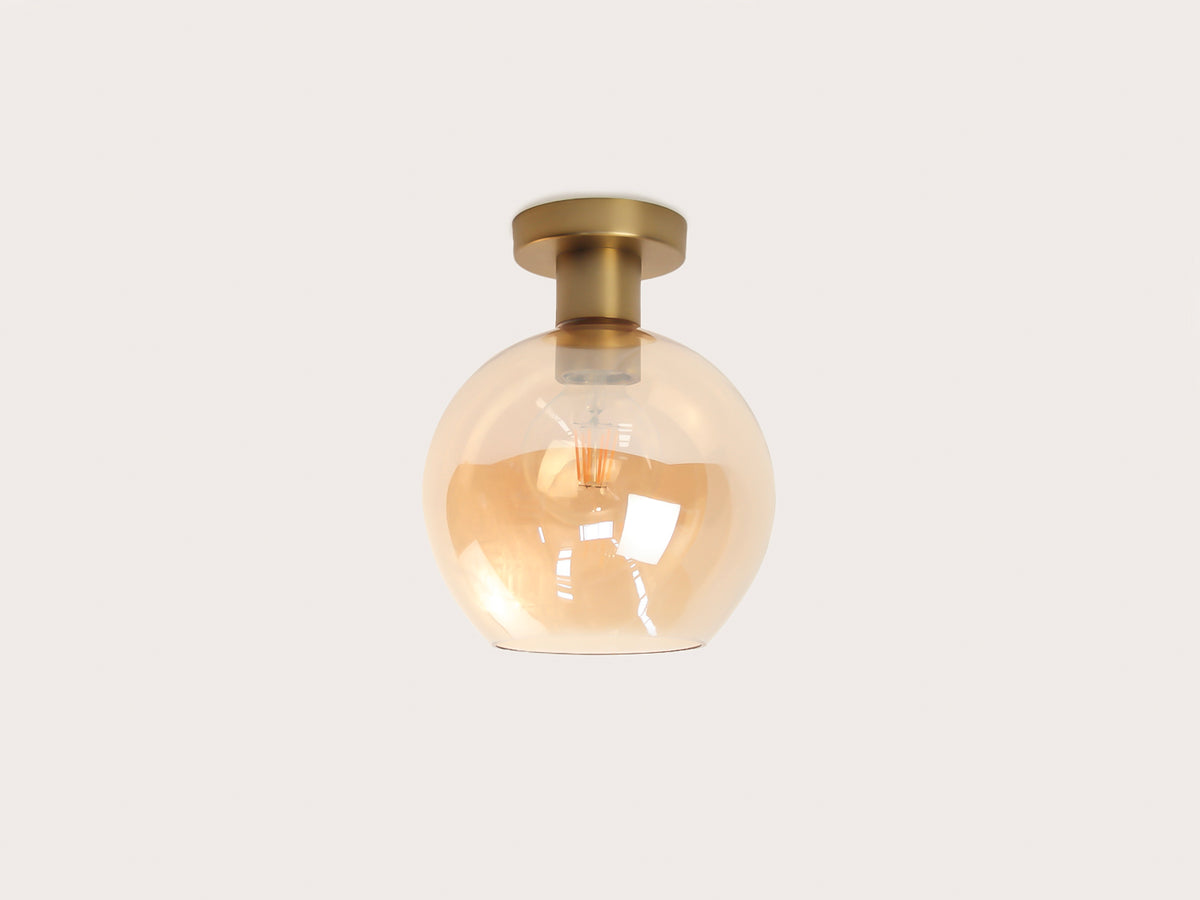 Fixed Fergus with Apothecary 20cm Round Glass Shade