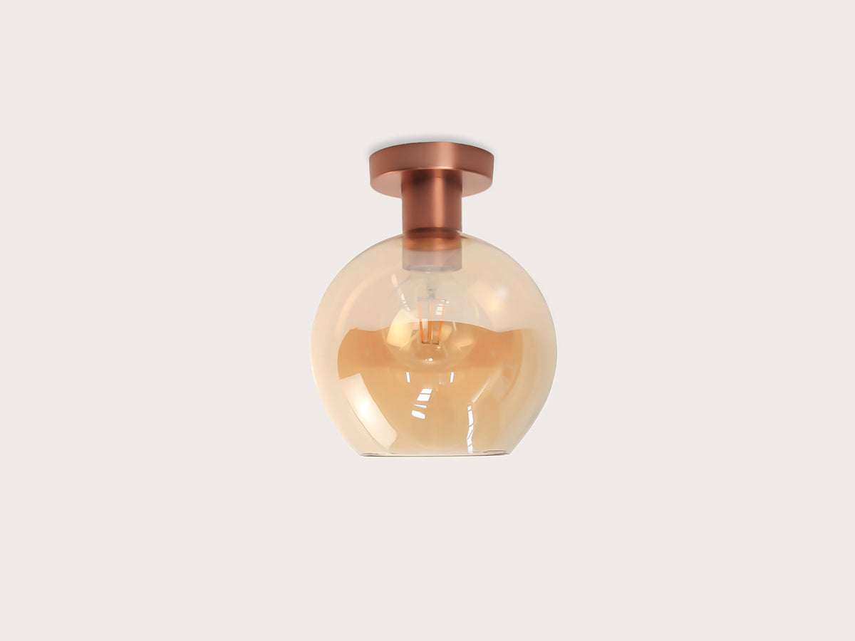 Fixed Fergus with Apothecary 20cm Round Glass Shade