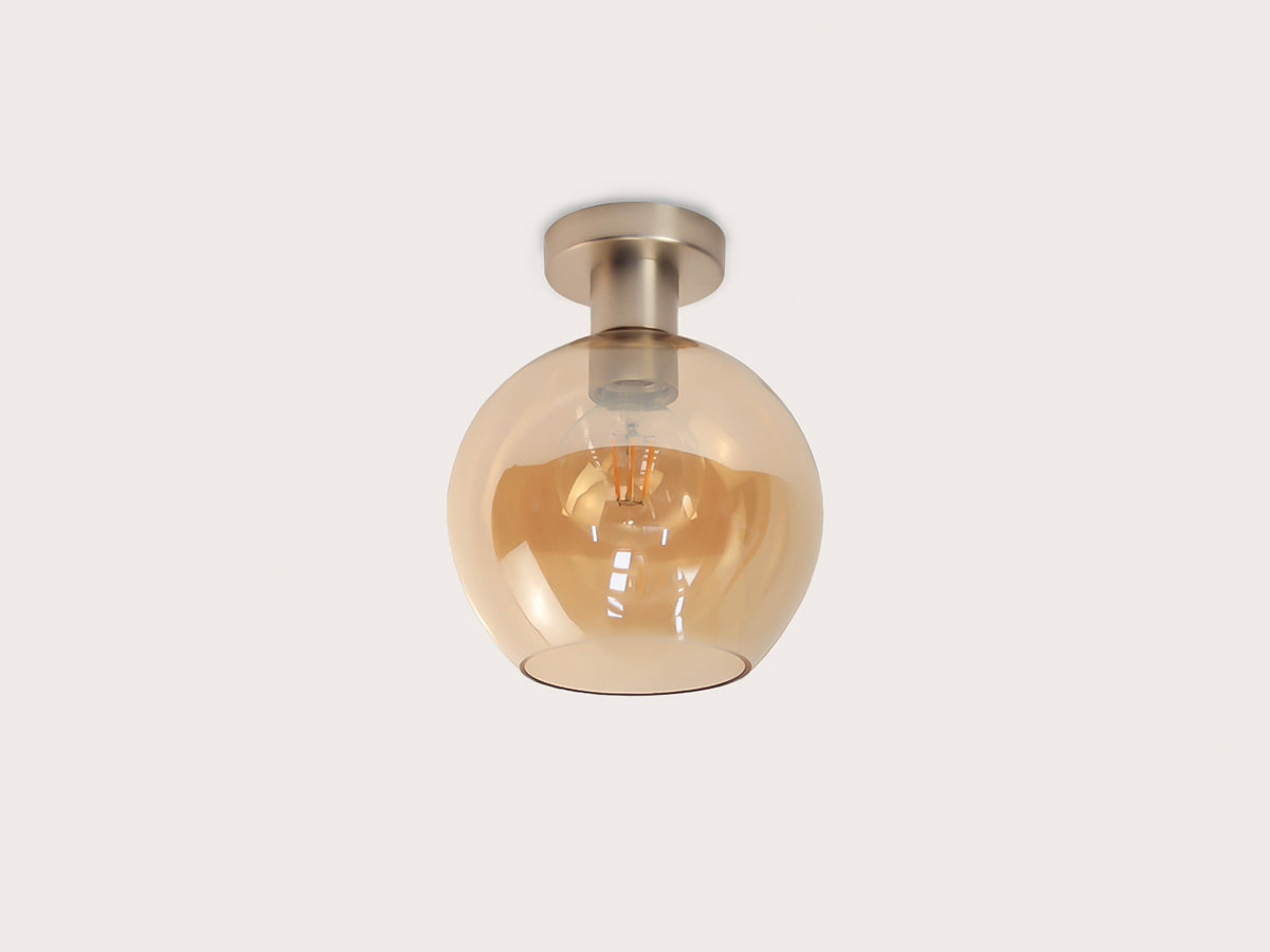 Fixed Fergus with Apothecary 20cm Round Glass Shade