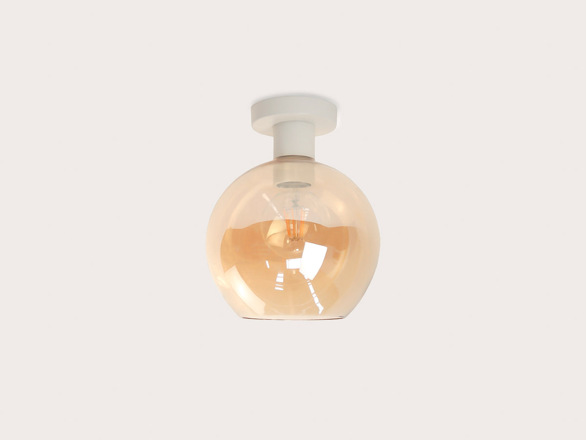 Fixed Fergus with Apothecary 20cm Round Glass Shade