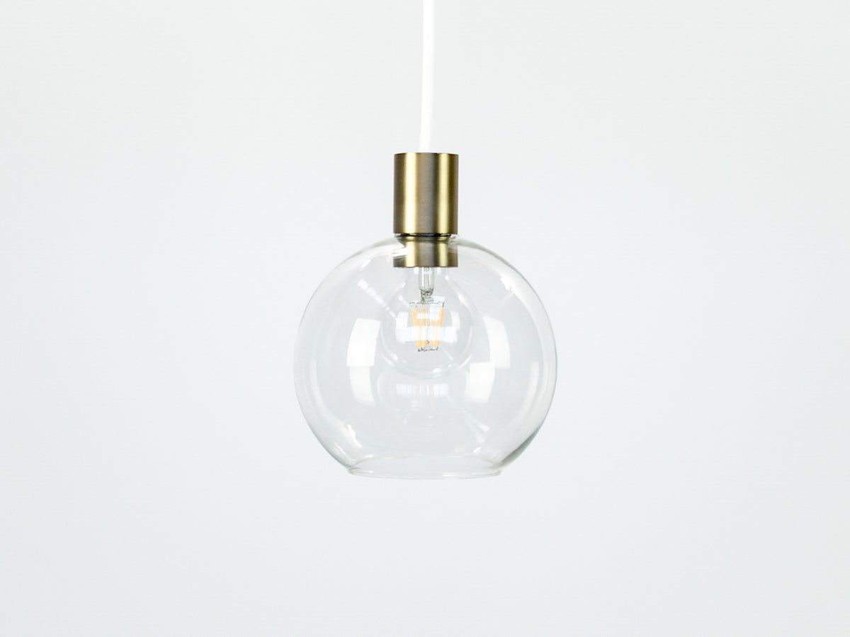 Apothecary 20cm Round Glass Fergus Pendant