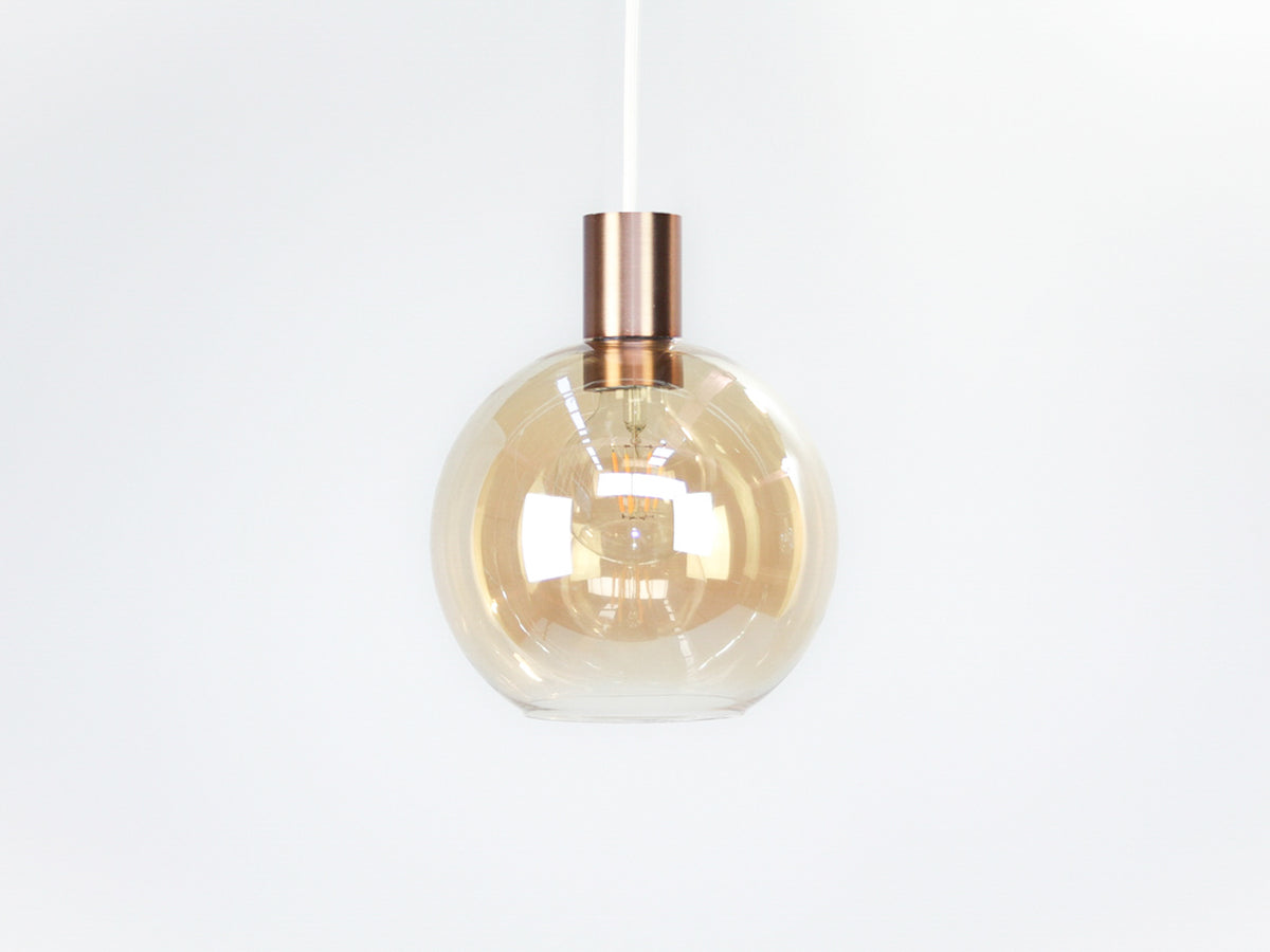 Apothecary 20cm Round Glass Fergus Pendant