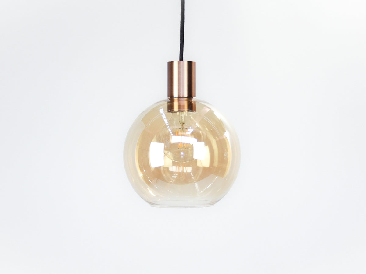 Apothecary 20cm Round Glass Fergus Pendant