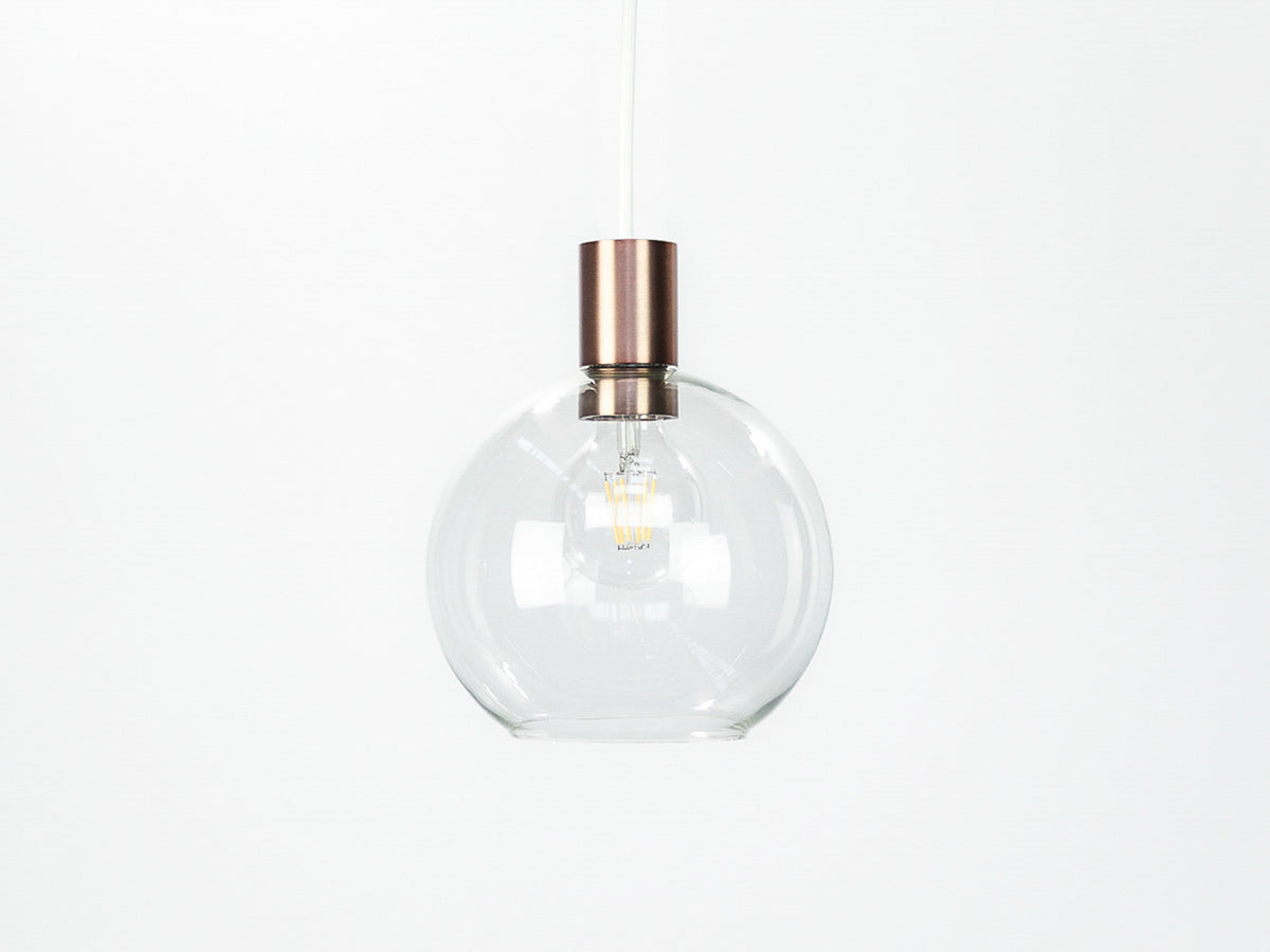 Apothecary 20cm Round Glass Fergus Pendant