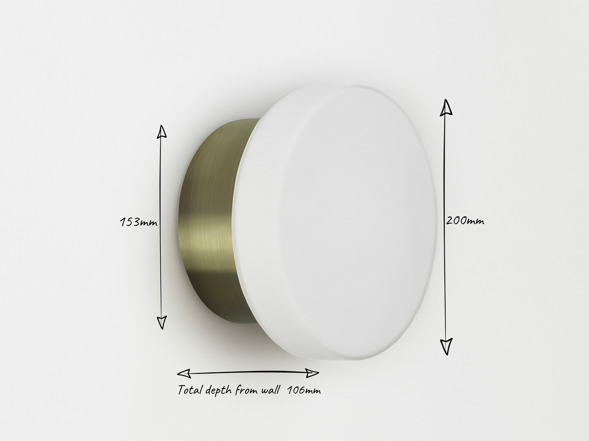 20cm Mr Button Ceiling/Wall Mount - IP44 rated