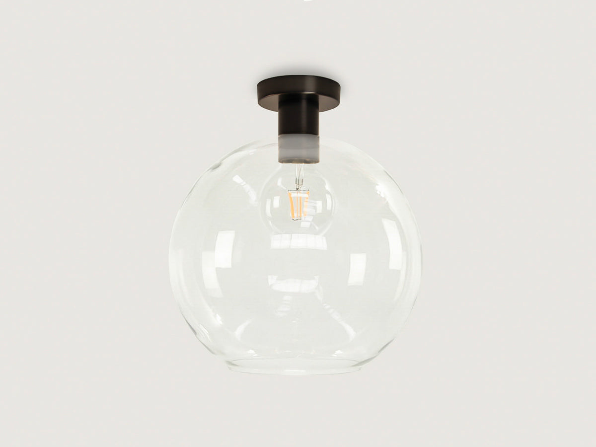 Fixed Fergus with Apothecary 30cm Round Glass Shade