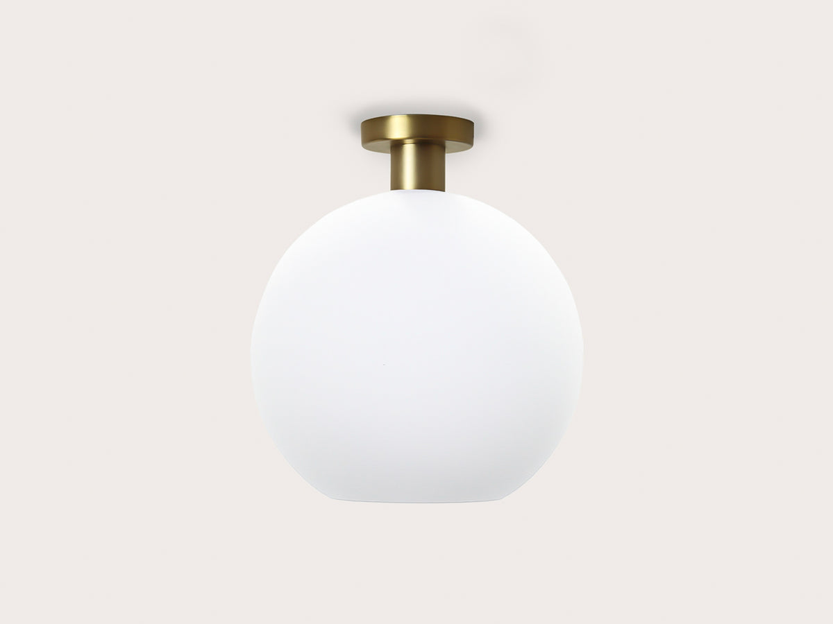 Fixed Fergus with Apothecary 30cm Opal Round Glass Shade