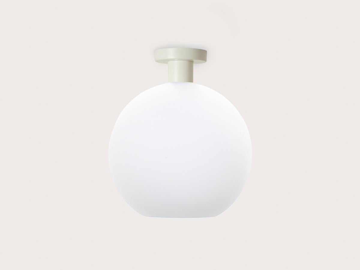 Fixed Fergus with Apothecary 30cm Opal Round Glass Shade