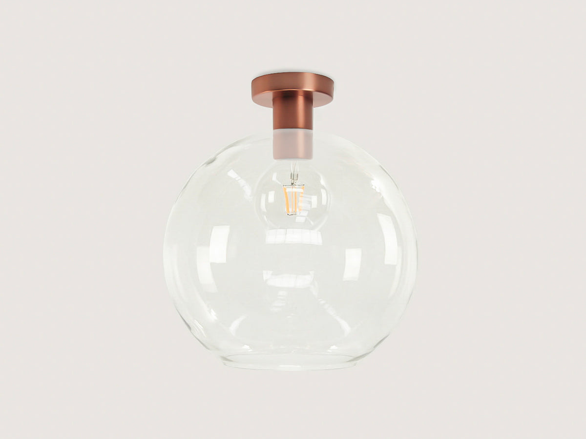 Fixed Fergus with Apothecary 30cm Round Glass Shade