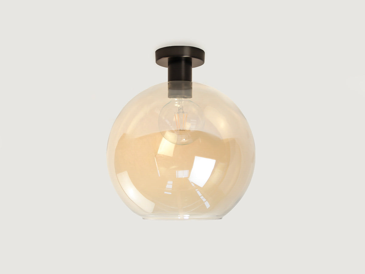 Fixed Fergus with Apothecary 30cm Round Glass Shade