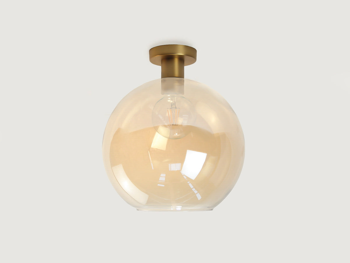 Fixed Fergus with Apothecary 30cm Round Glass Shade