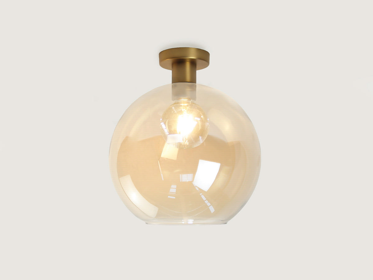 Fixed Fergus with Apothecary 30cm Round Glass Shade