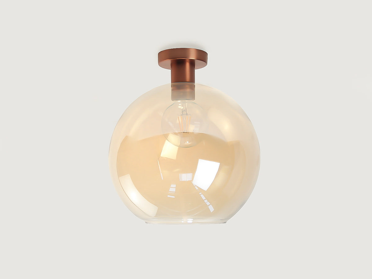 Fixed Fergus with Apothecary 30cm Round Glass Shade