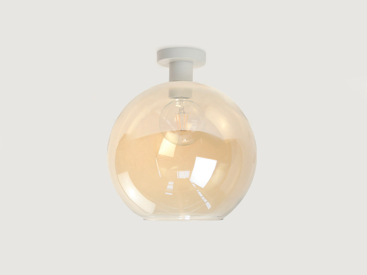 Fixed Fergus with Apothecary 30cm Round Glass Shade