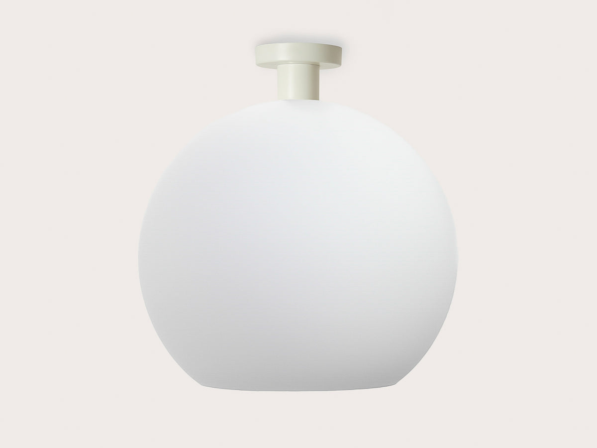 Fixed Fergus with Apothecary 40cm Opal Round Glass Shade