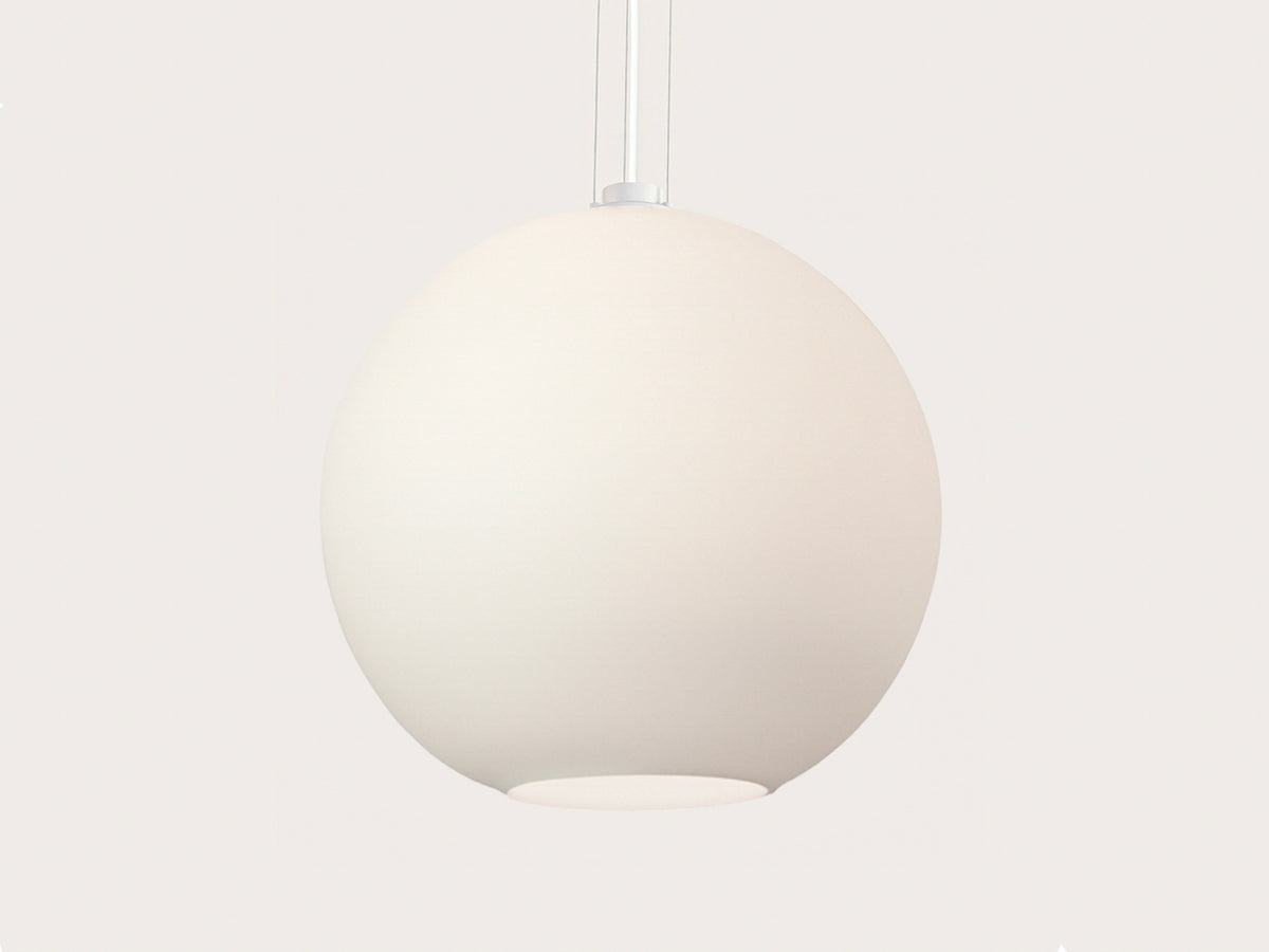 Apothecary 50cm Round Opal Glass Wire Suspension Pendant