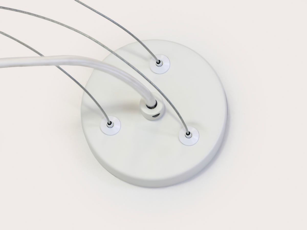 Apothecary 50cm Round Opal Glass Wire Suspension Pendant