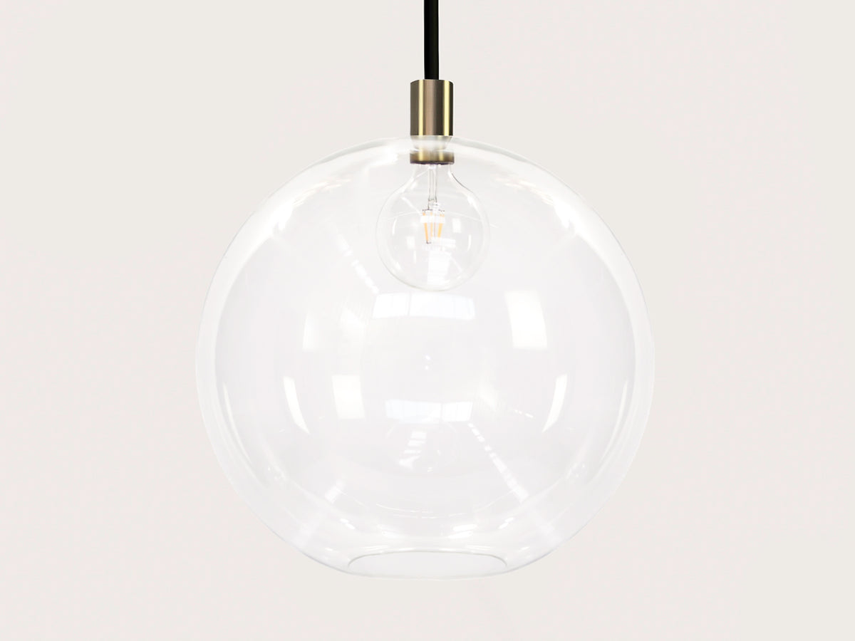 Apothecary 50cm Round Glass Fergus Rodded Pendant