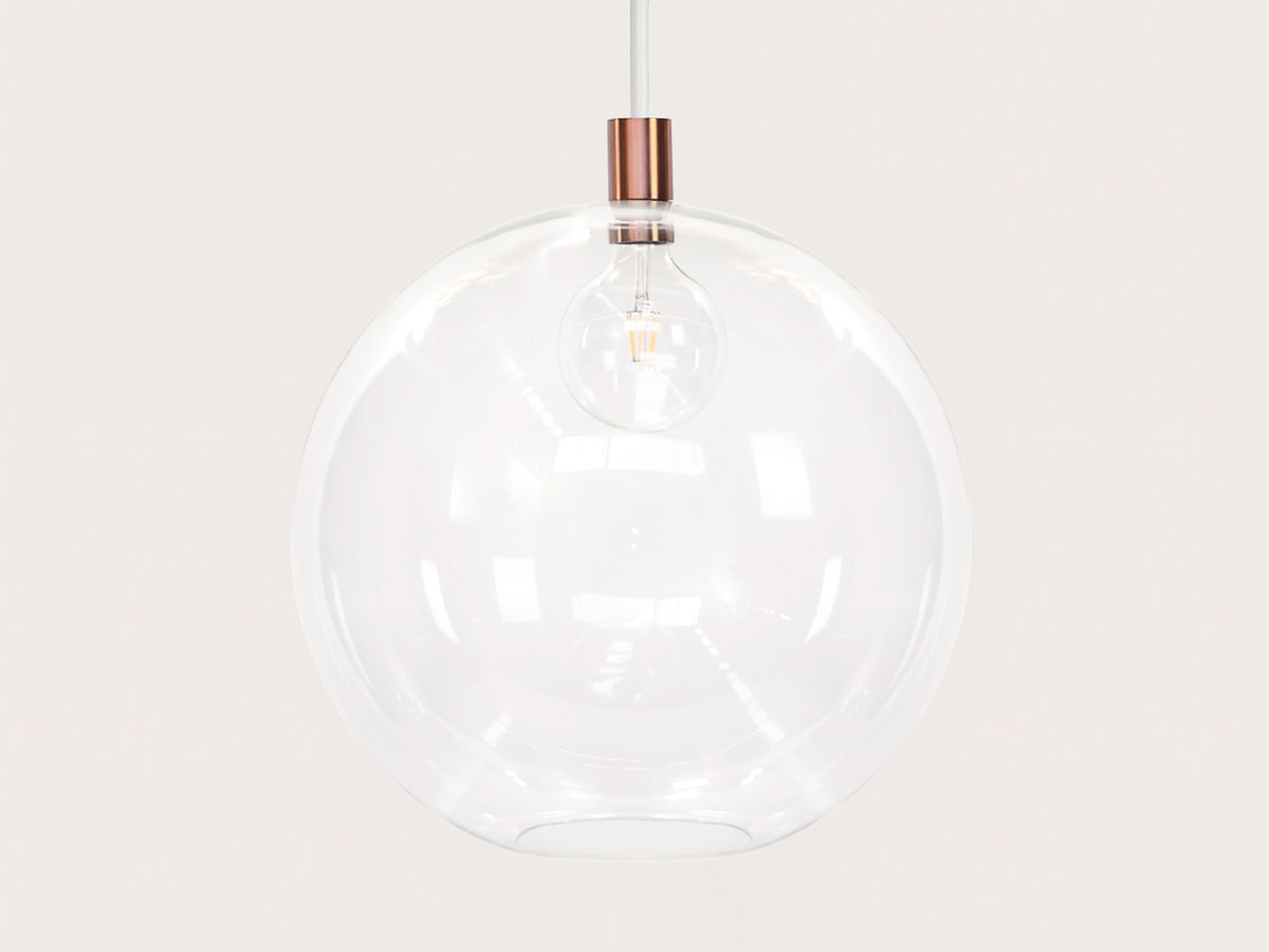 Apothecary 50cm Round Glass Fergus Rodded Pendant