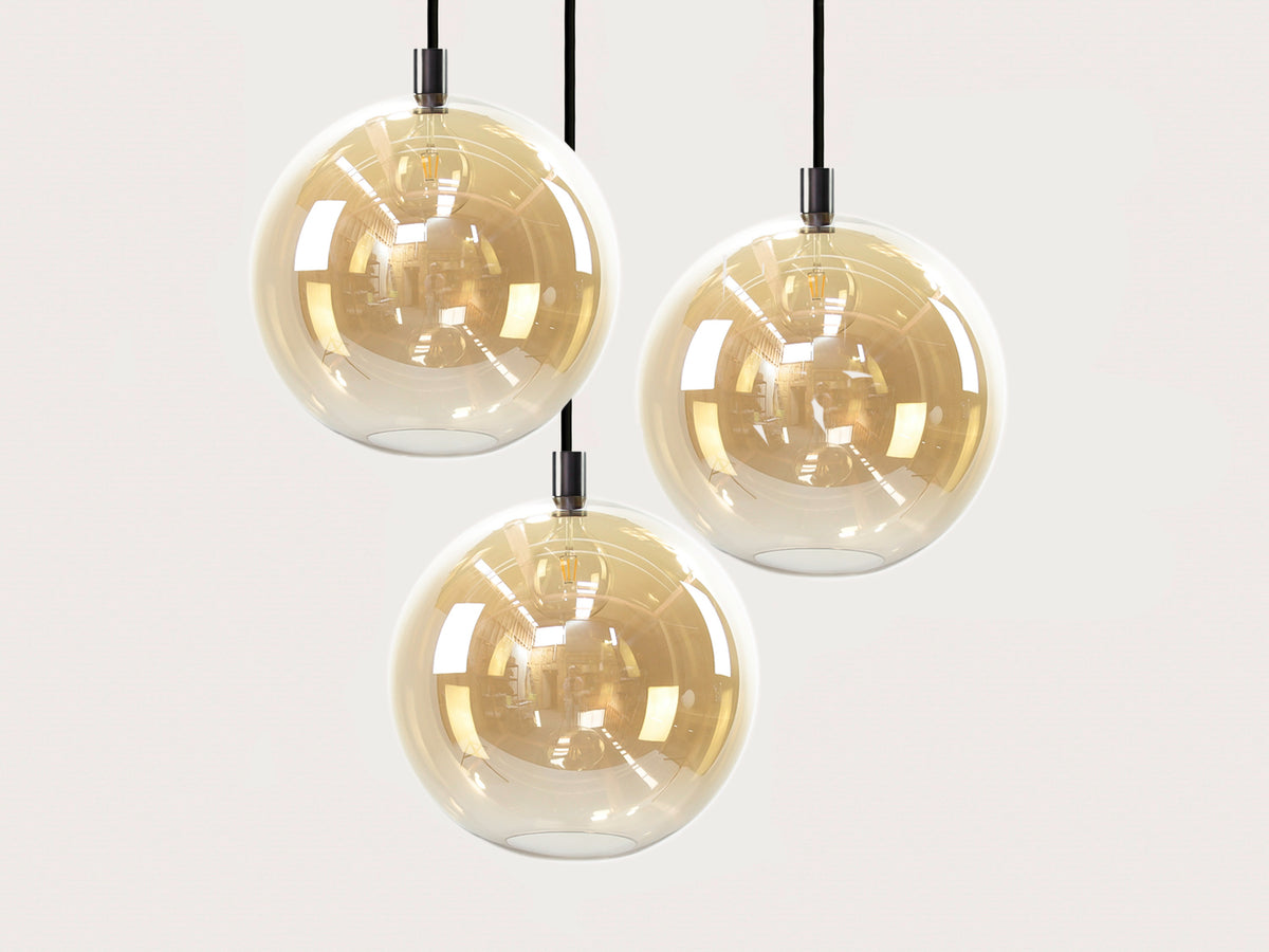 Apothecary 50cm Round Glass Fergus Rodded Pendant