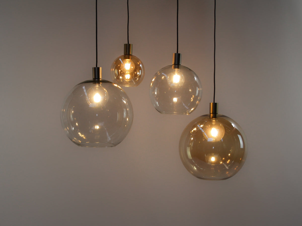 Apothecary 40cm Round Glass Fergus Pendant