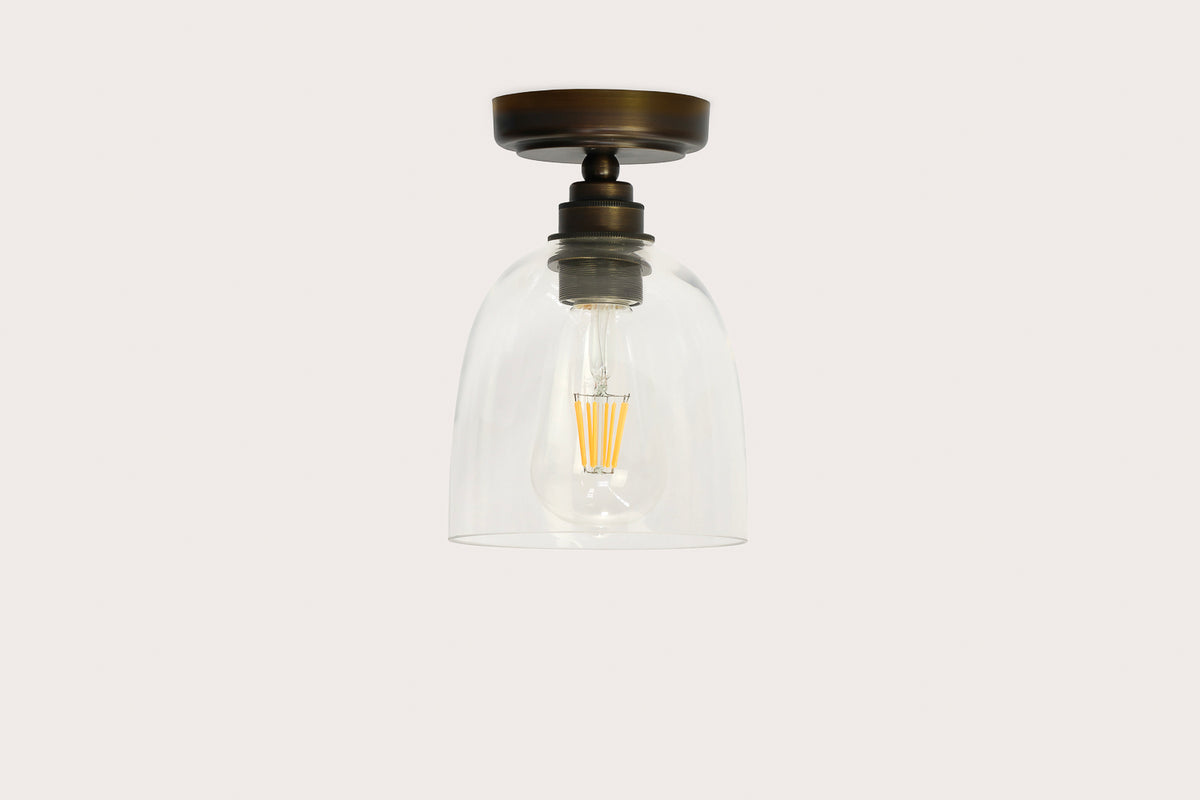Fixed Arthur with 14cm Glass Cloche Shade