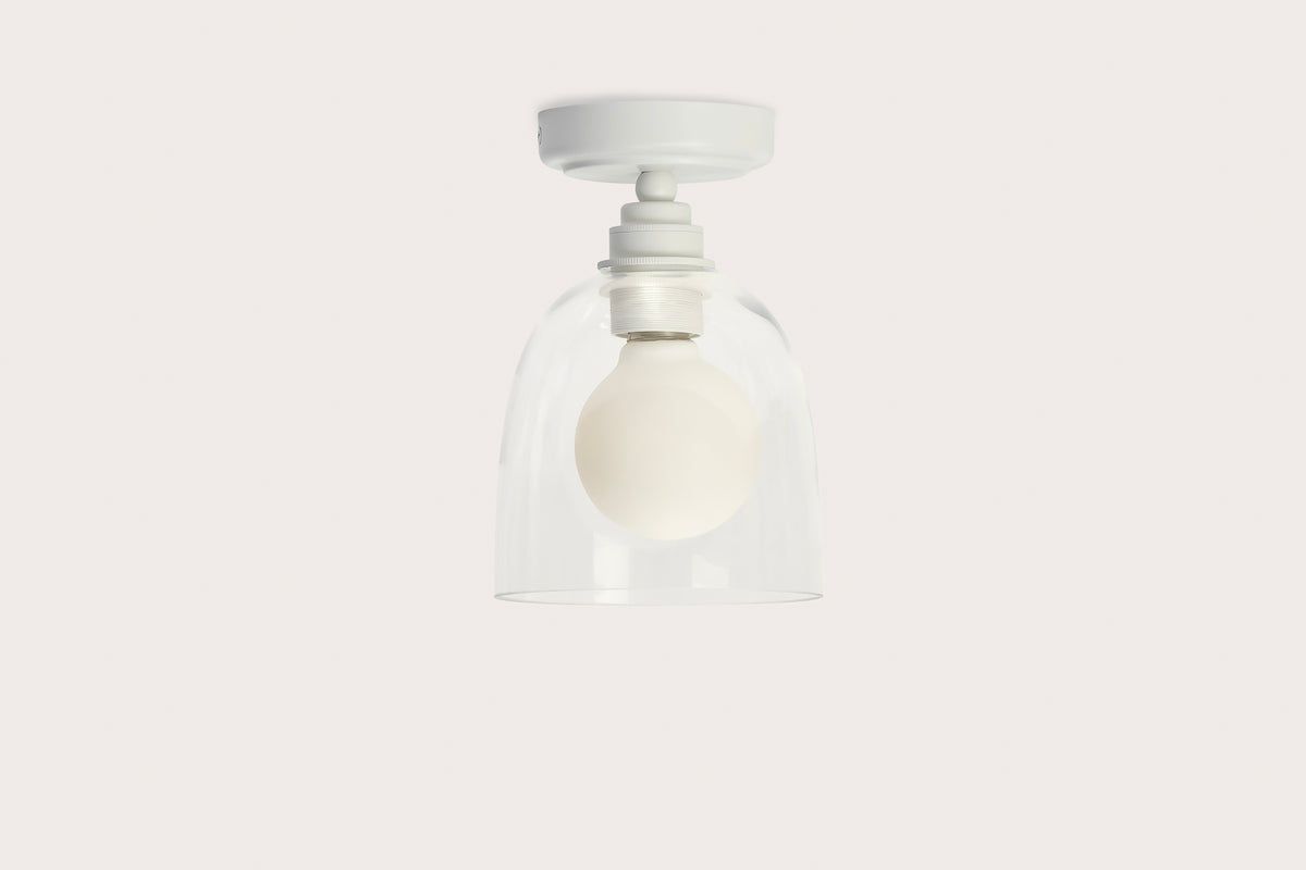 Fixed Arthur with 14cm Glass Cloche Shade