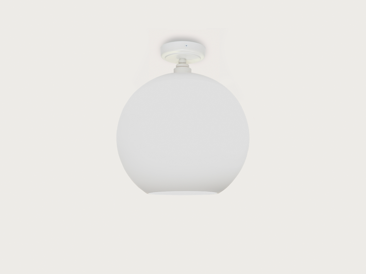 Fixed Arthur with Apothecary 30cm Opal Round Glass Shade