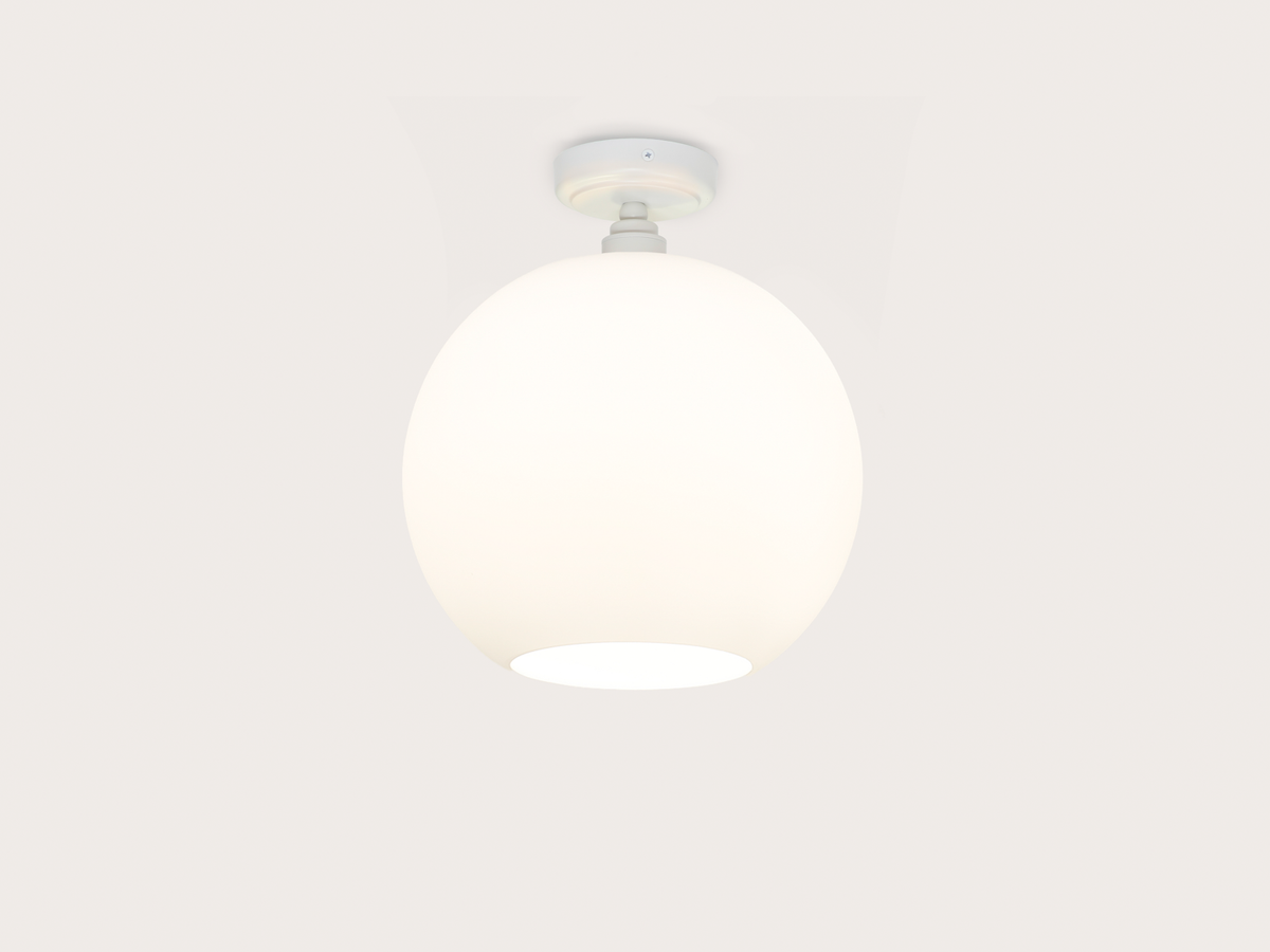 Fixed Arthur with Apothecary 30cm Opal Round Glass Shade