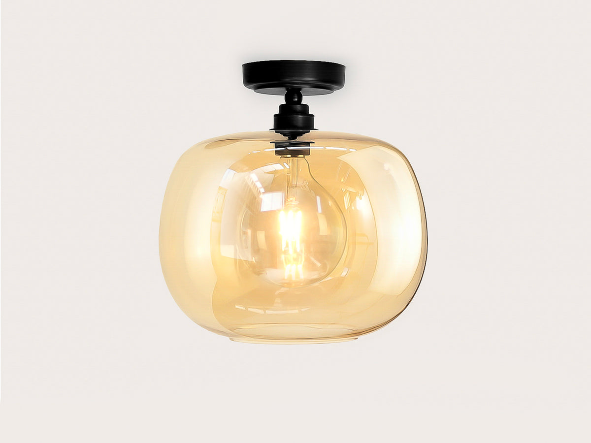 Fixed Arthur with Hikari Amber Glass Shade