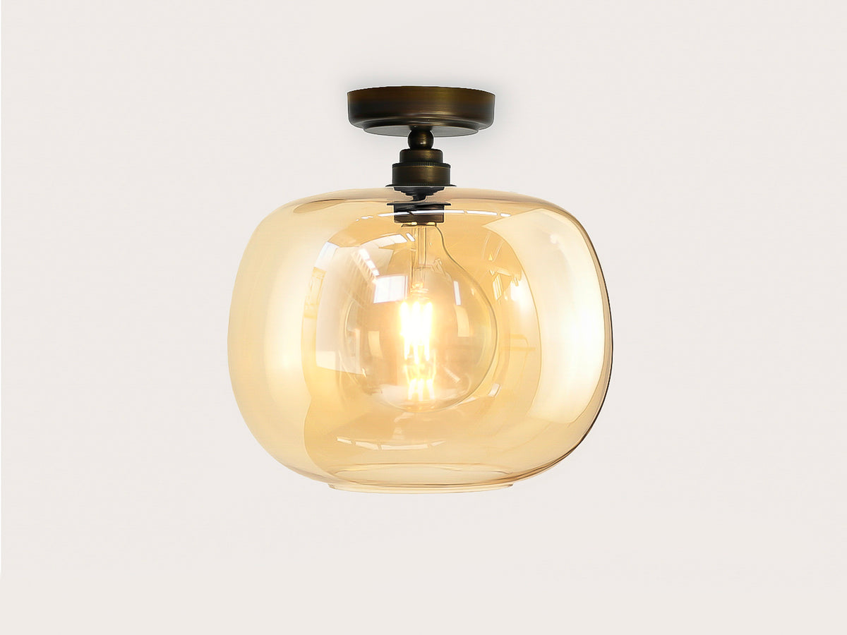 Fixed Arthur with Hikari Amber Glass Shade