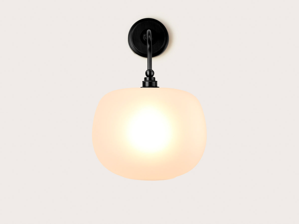 Arthur Long Arm Wall Light with Hikari Frost Glass Shade