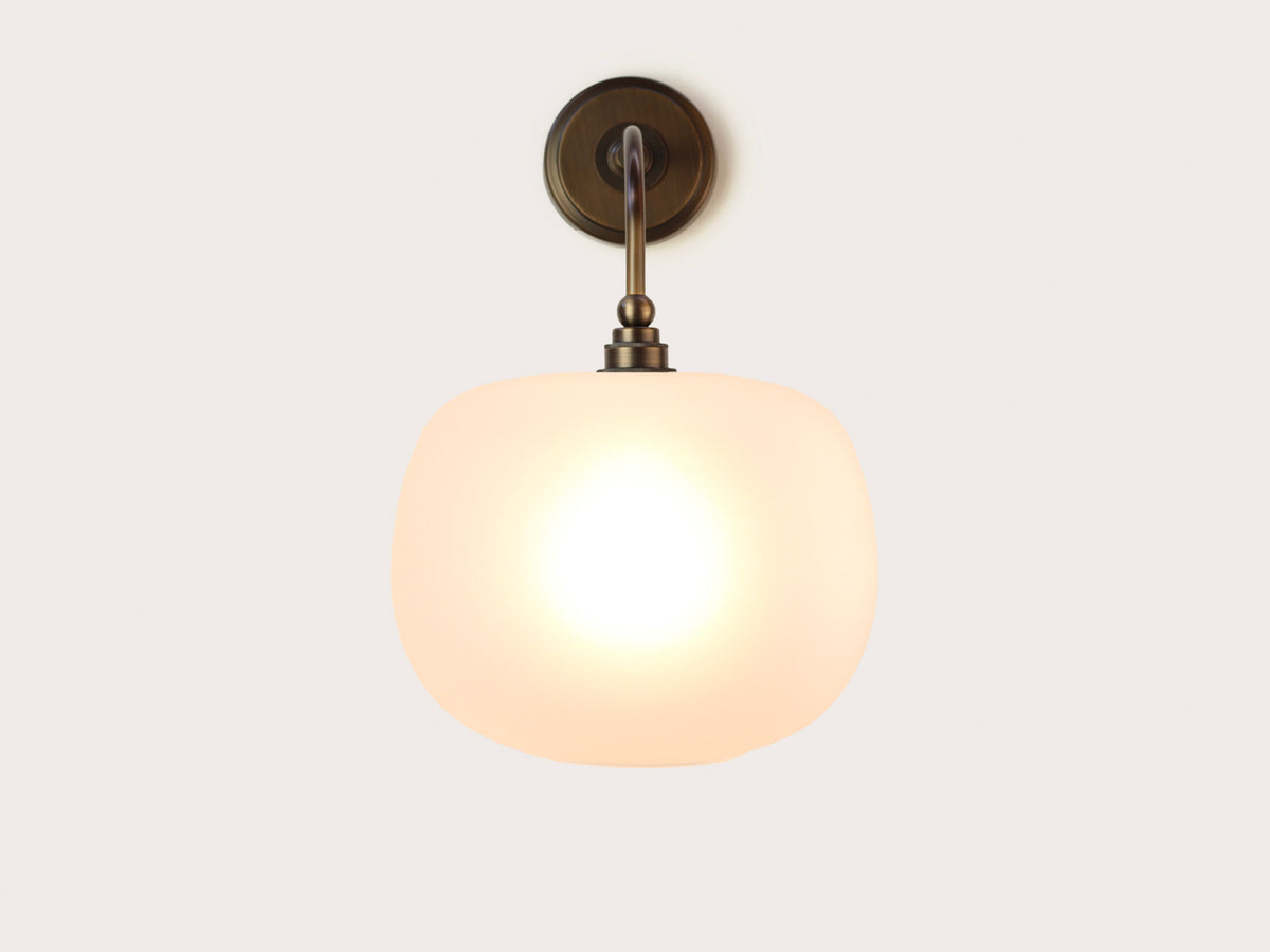 Arthur Long Arm Wall Light with Hikari Frost Glass Shade