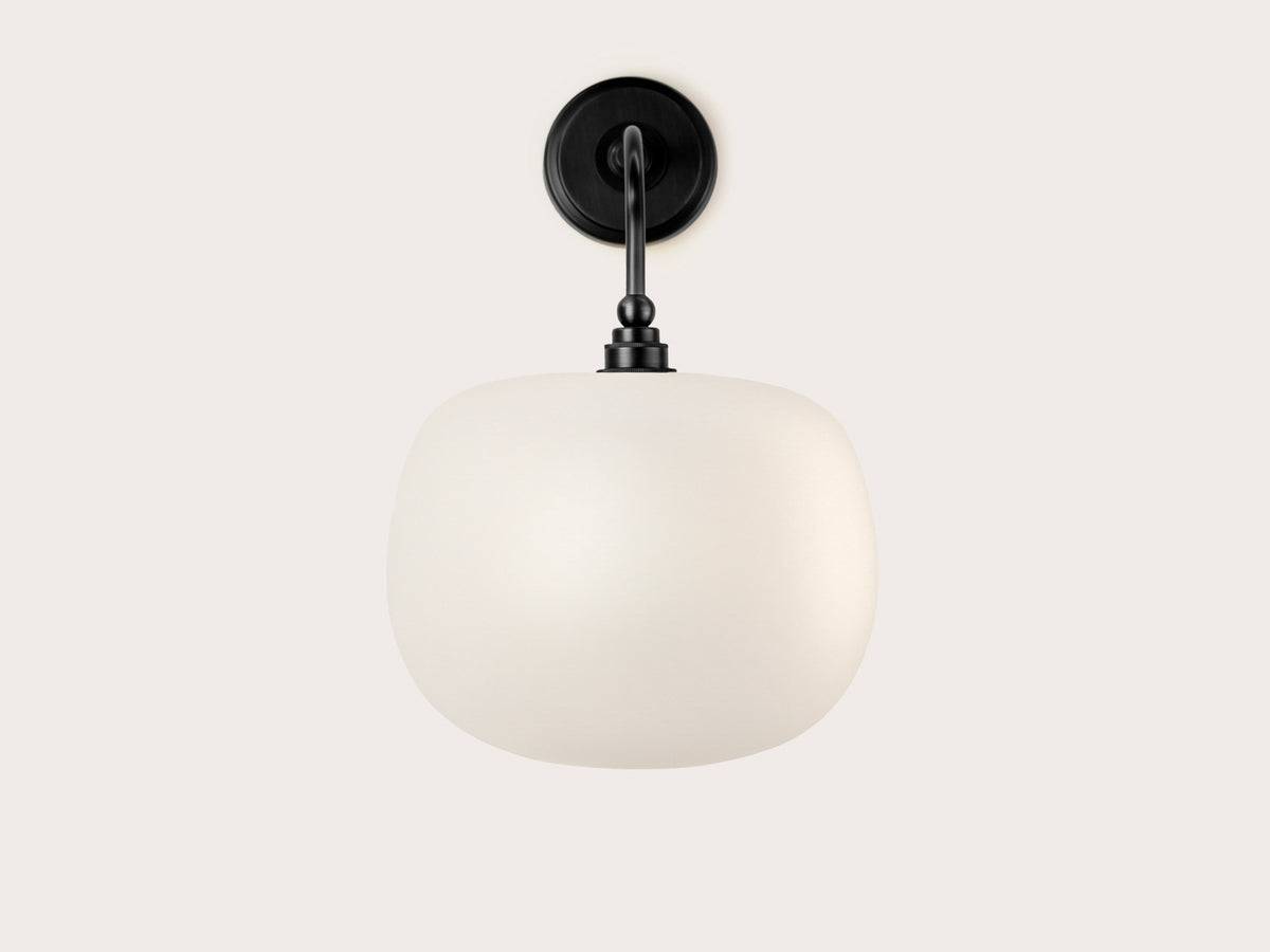 Arthur Long Arm Wall Light with Hikari Frost Glass Shade