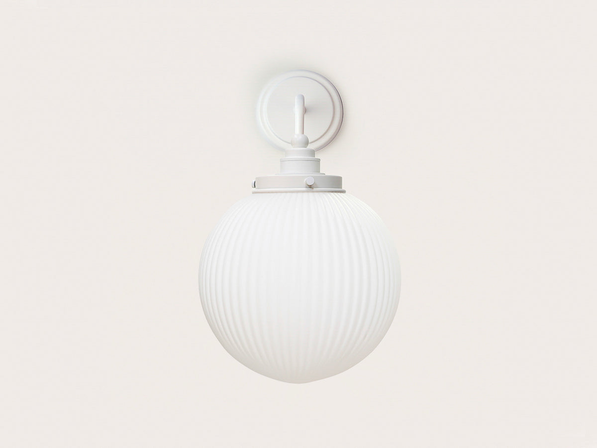Arthur Short Arm Wall Light with 20cm Alfie Opal Glass Shade