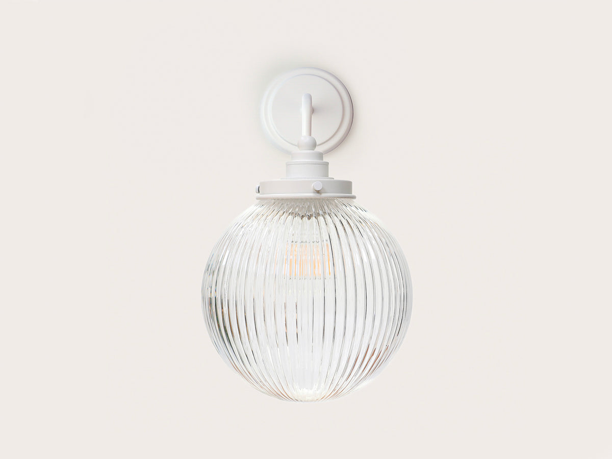 Arthur Short Arm Wall Light with 20cm Alfie Glass Shade