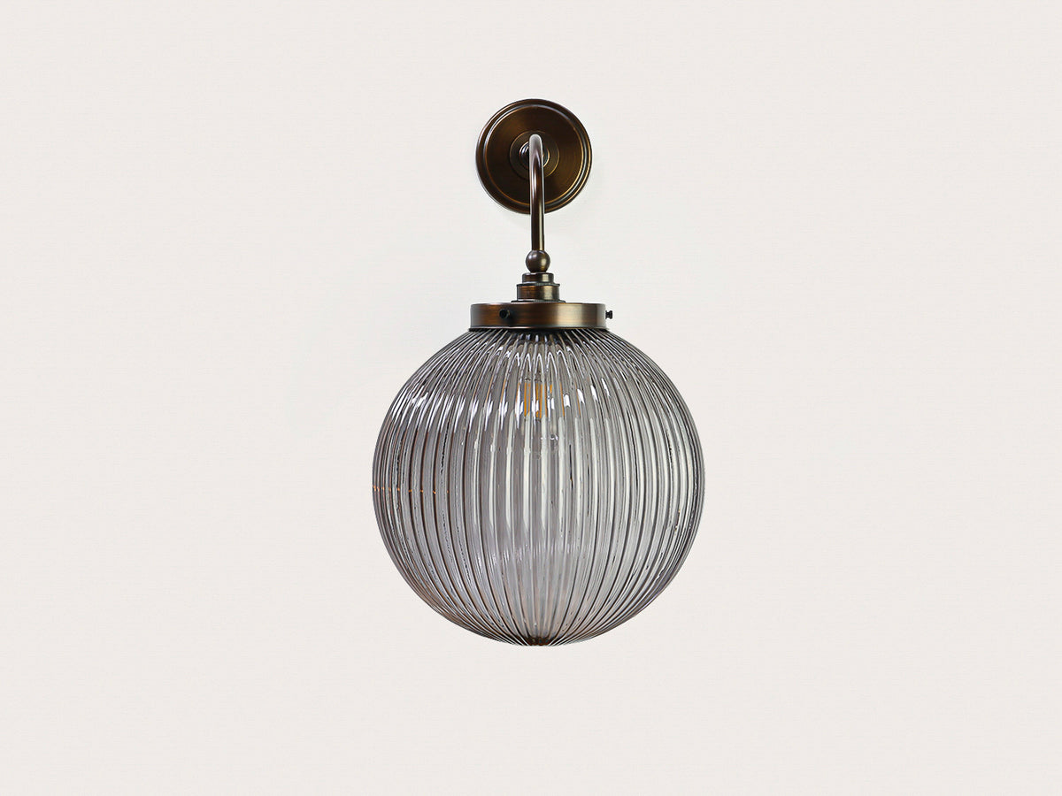 Arthur Long Arm Wall Light with 30cm Alfie Glass Shade