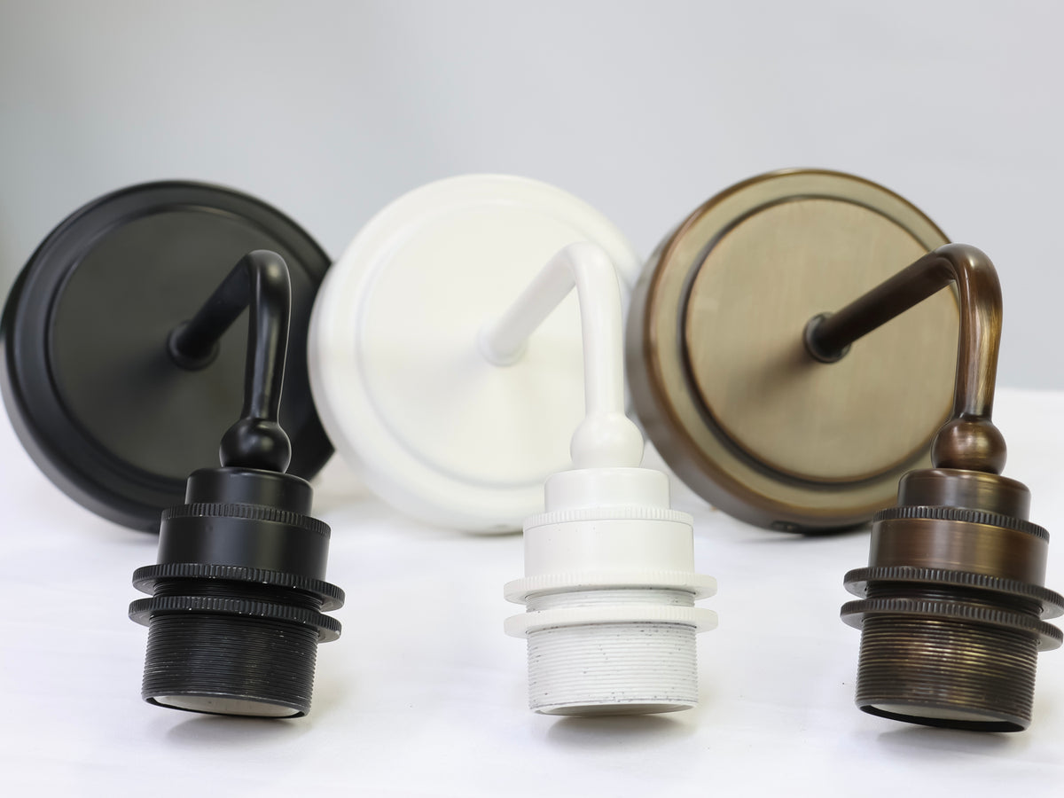 Arthur Short Arm Wall Light with 20cm Apothecary Round Glass Shade