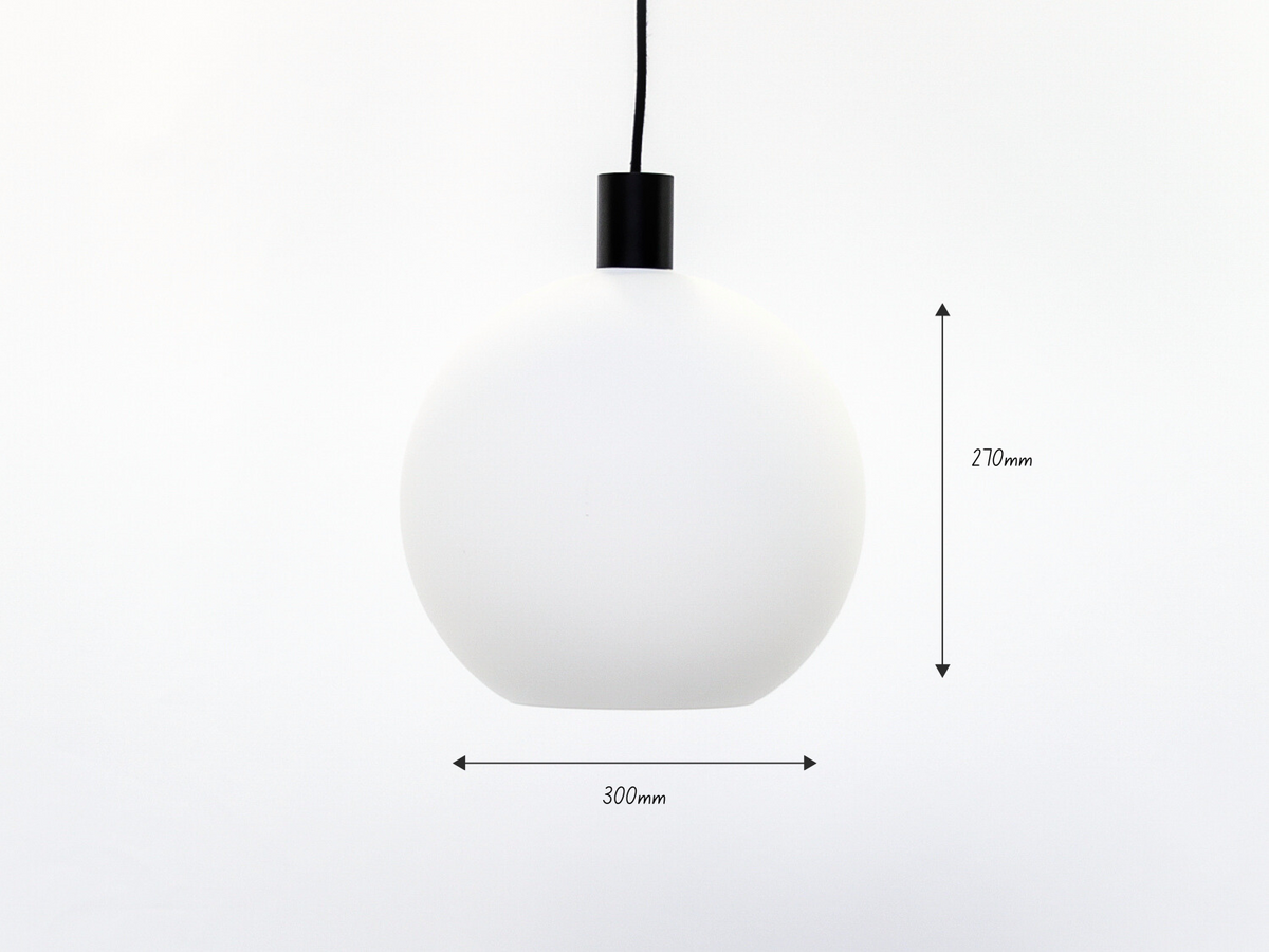 Apothecary 30cm Round Opal Glass Fergus Pendant