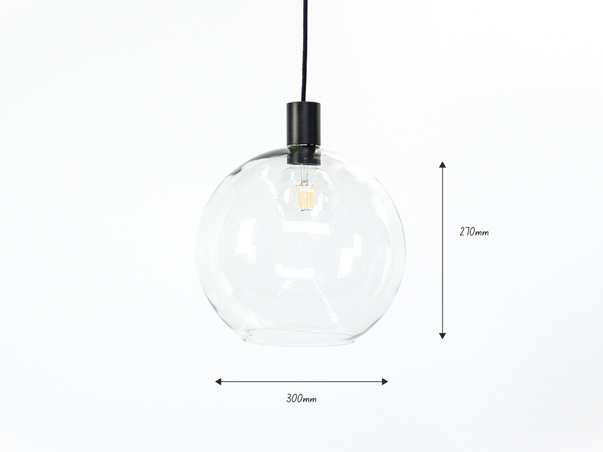 Apothecary 30cm Round Glass Fergus Pendant