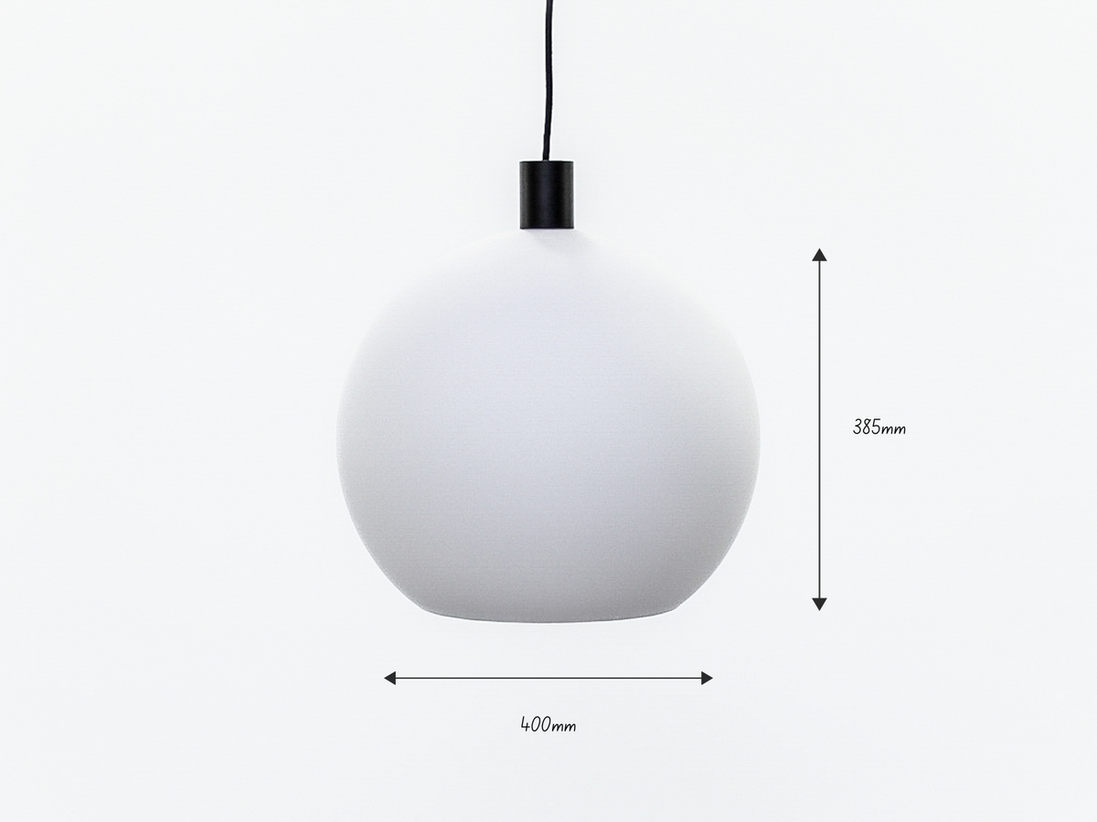 Apothecary 40cm Round Opal Glass Fergus Pendant