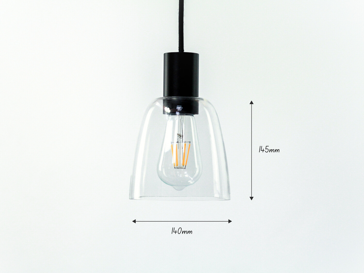 14cm Glass Cloche Fergus Pendant