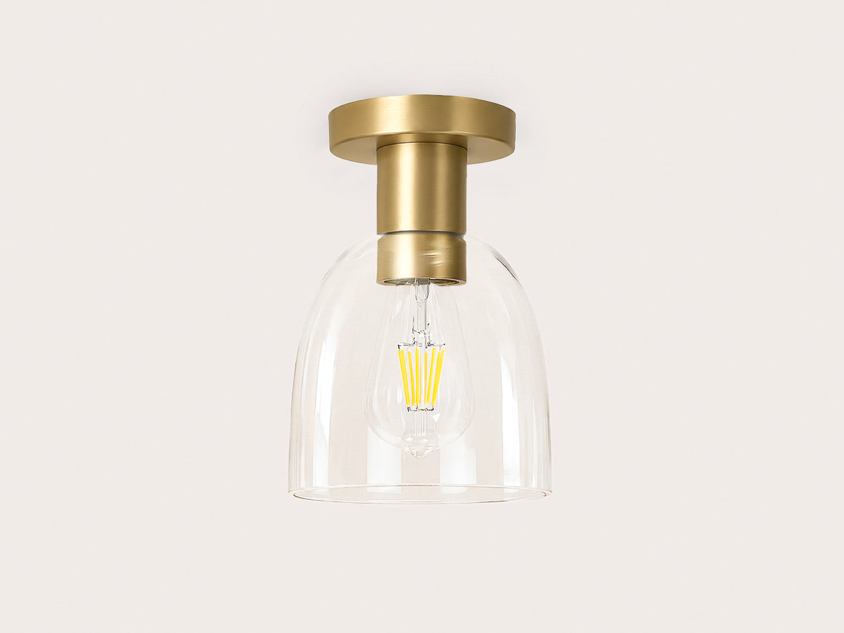 Fixed Fergus with 14cm Glass Cloche Shade